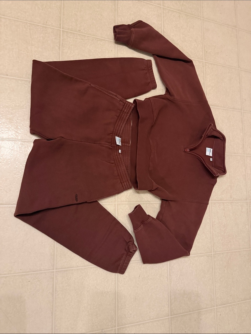 TNA Sweatfleece Cozy Fleece Perfect Fit Medium Sweatsuit Set 2pcs - Picture 4 of 7